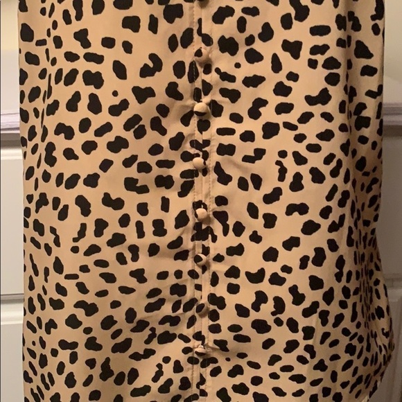 Sanctuary tan and black cheetah cami w buttons, M - Picture 3 of 11